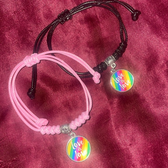 🌈Matching "Love is Love" Adjustable Bracelets🌈 - Picture 3 of 4